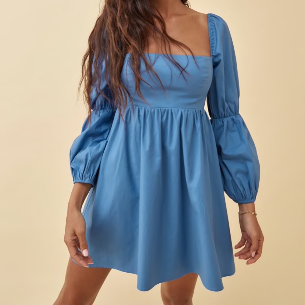 Reformation Blue Michaela Dress Size 8 with tag